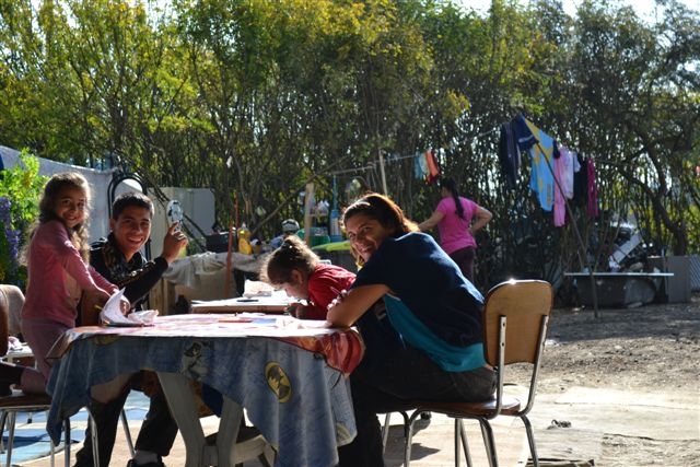 Opération de sensibilisation dans un camp 