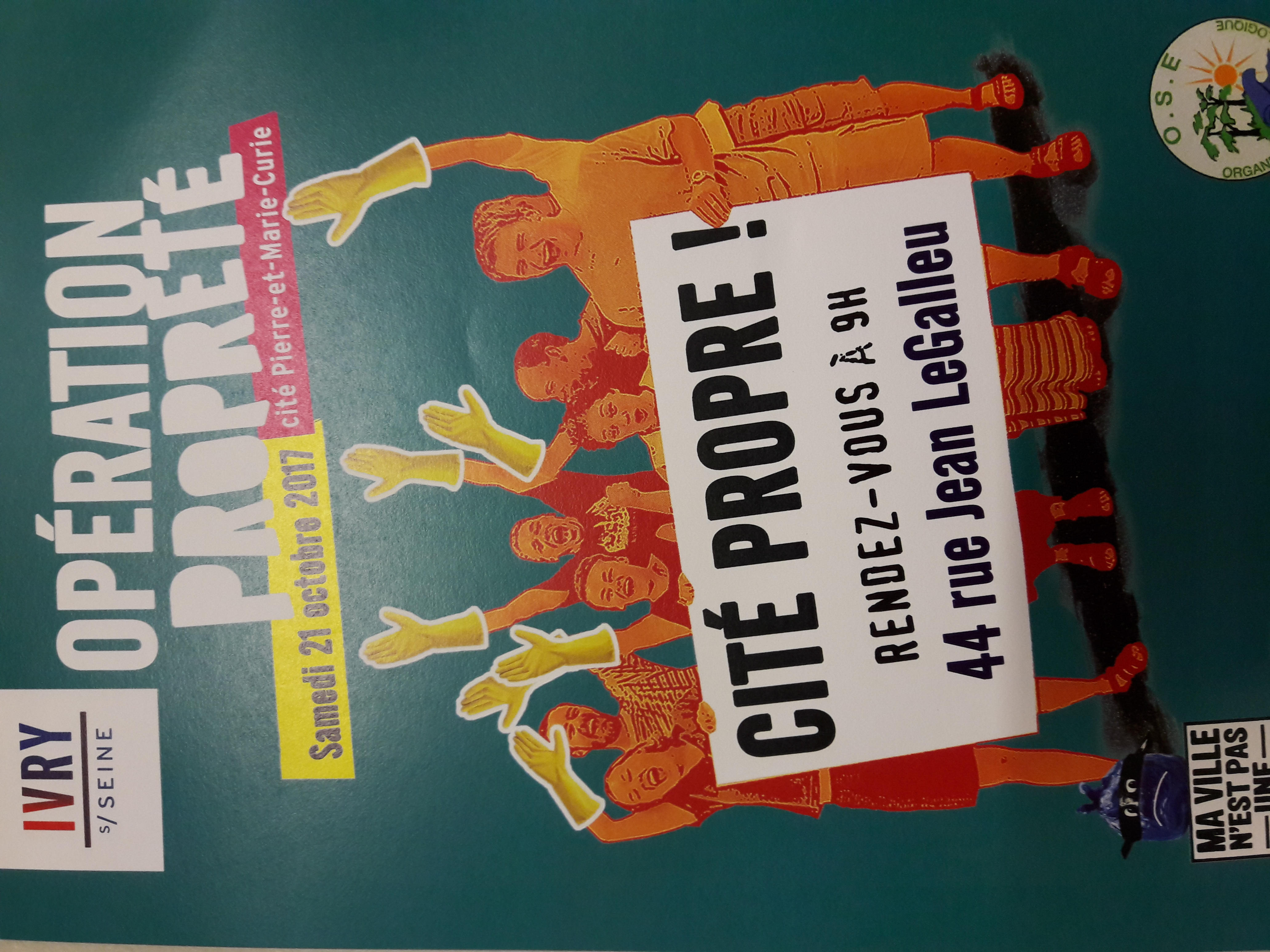 Opération 'Cité Propre' à Ivry samedi 21 octobre