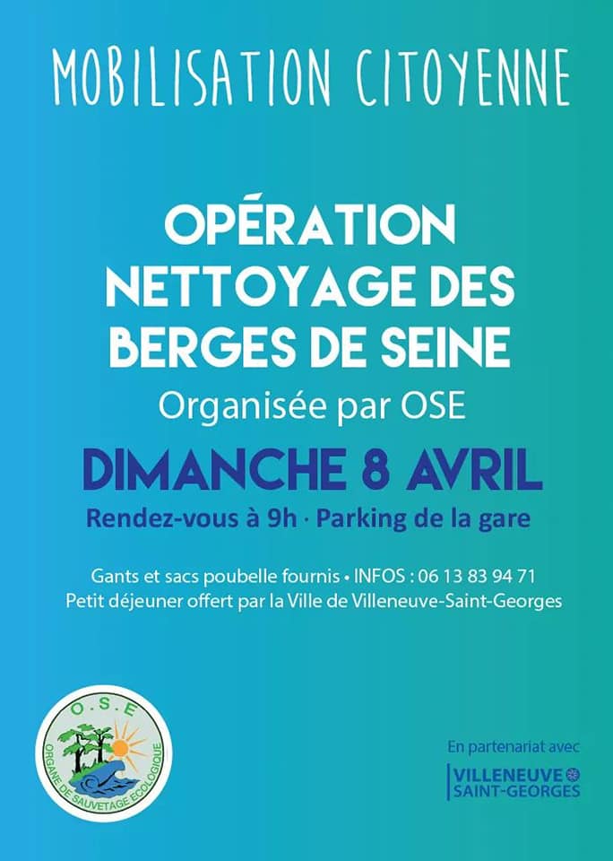 Opération ensoleillée à Villeneuve St Georges le 8 avril